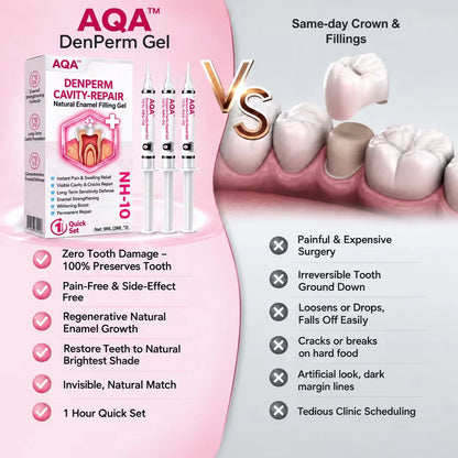AQA® 🏆DenPerm Cavity-Repair Natural Enamel Filling Gel