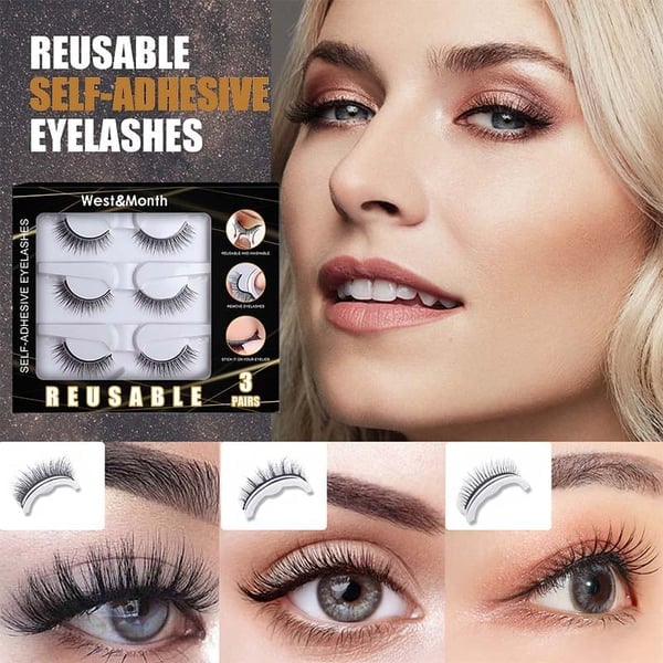 🔥LAST DAY - BUY 1 GET 2 FREE GIFT🔥🎉Reusable Adhesive Eyelashes