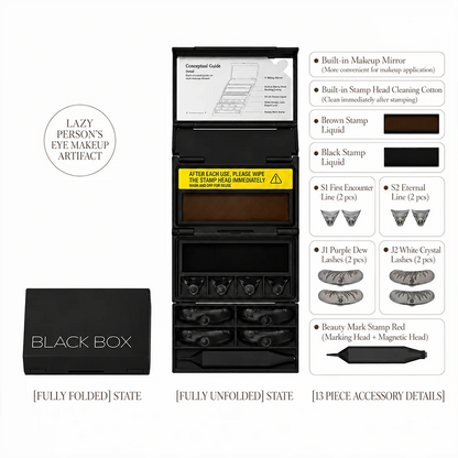⏰ LIMITED-TIME DEAL BUY 1 GET 1 FREE-3-in-1 Lower Lash, Eyeliner & Beauty Mark Stamp Kit