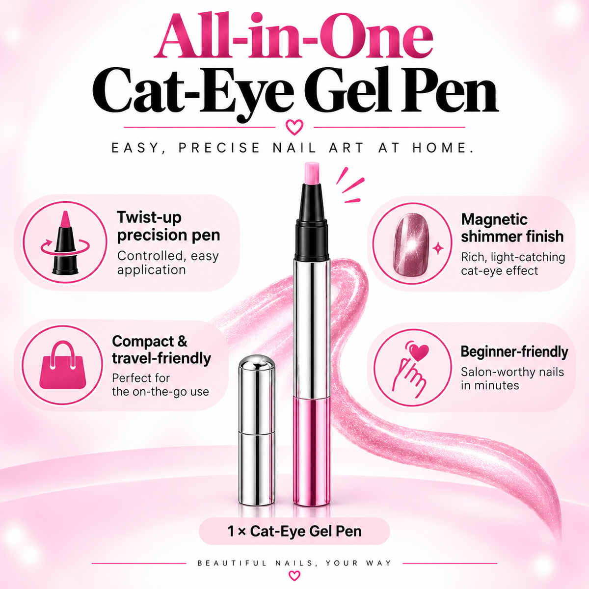 LAST DAY - BUY 1 GET 1 FREE✨ Cat-Eye Gel Pen💅
