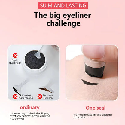 💖2-in-1 Eyeliner Stamp Pen – Easy Cat Eye Makeup ✨