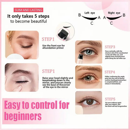 💖2-in-1 Eyeliner Stamp Pen – Easy Cat Eye Makeup ✨